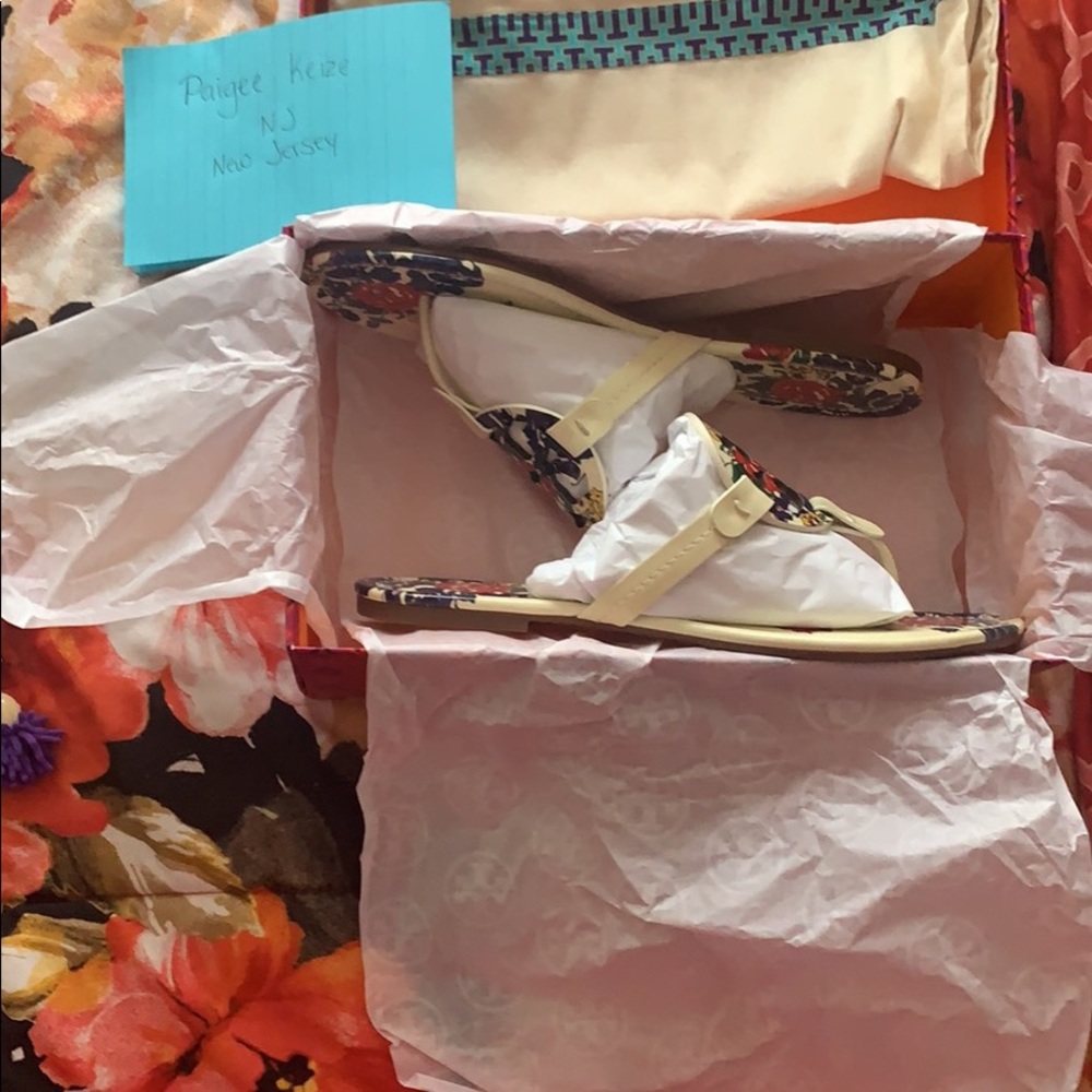 Tory Burch Printed Patent Leather Miller